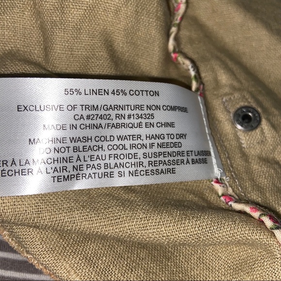 Orb Linen Zip up Jacket NEW Small - Picture 8 of 8